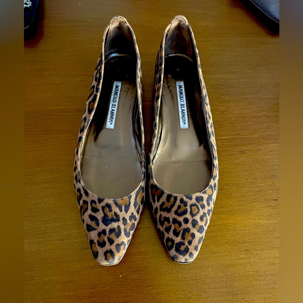 Manolo Blahnik Cheetah Tone Flats